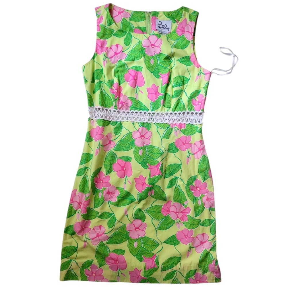 Lilly Pulitzer Vintage 90s Floral Shift Dress Size 4 | Tropical Preppy Resort